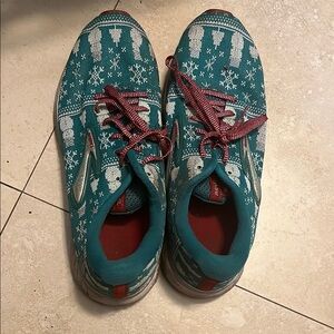 Kids Teal and Red Patterned Shoes